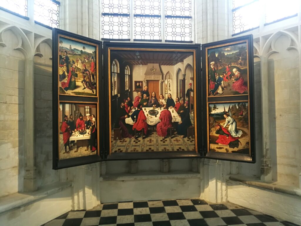 "The Last Supper" by Dieric Bouts inside the St. Peter's Church (Sint-Pieterskerk)