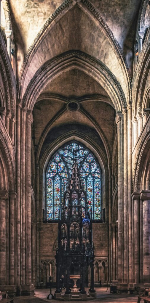 The internal part of the Church of Our Lady in the centre of Antwerp.