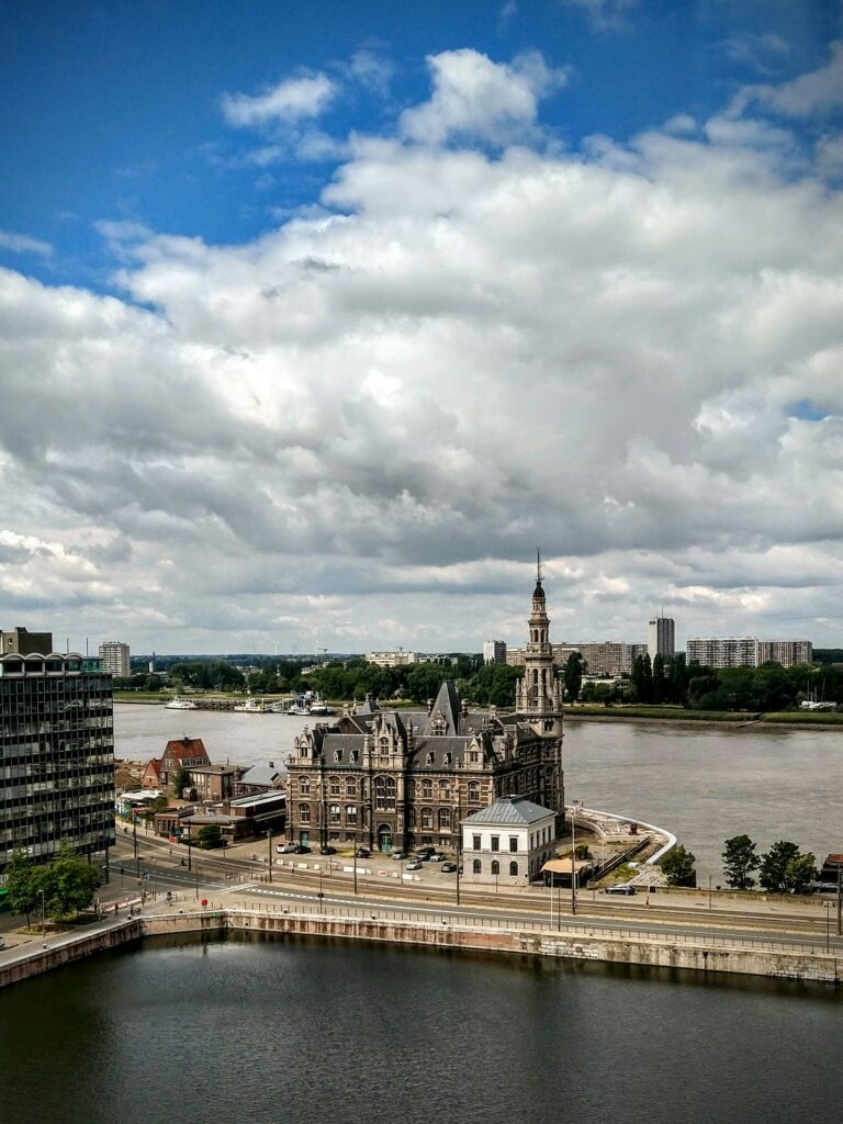 Panoramic view from the MAS in Antwerp.