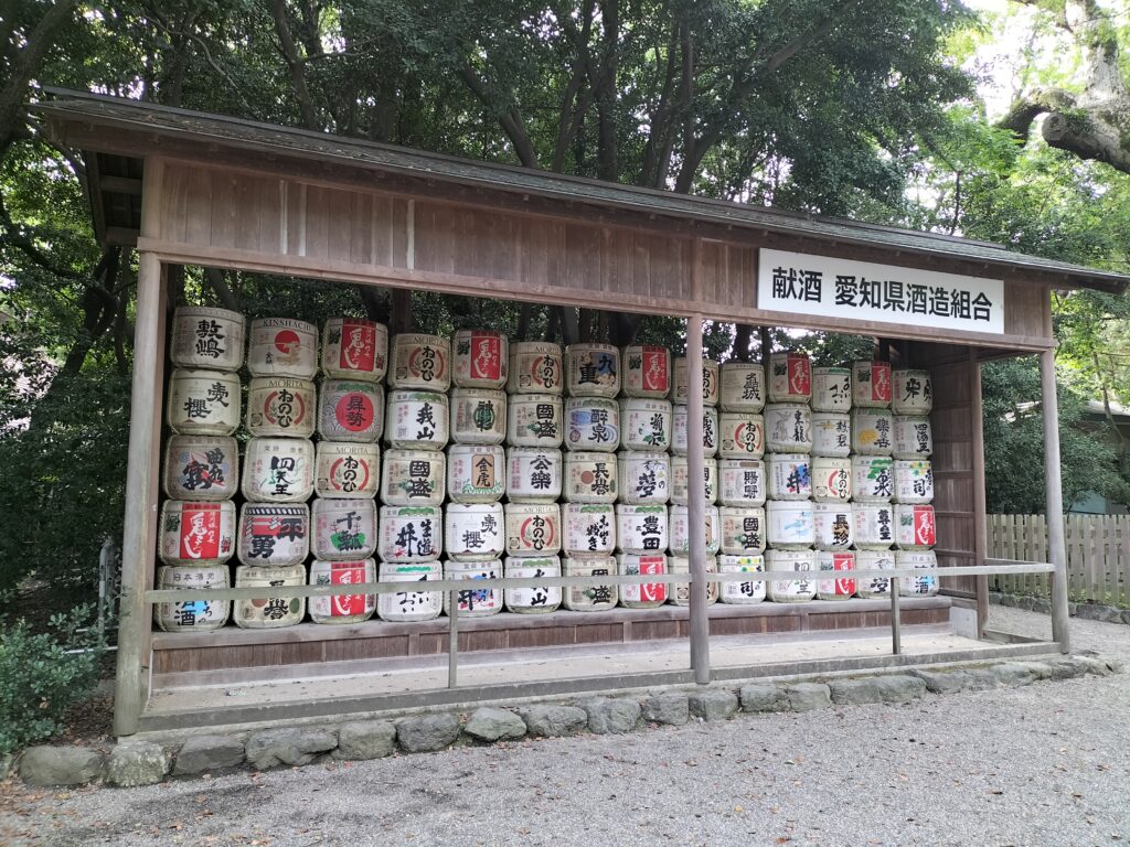 A traditional work within the temple grounds.