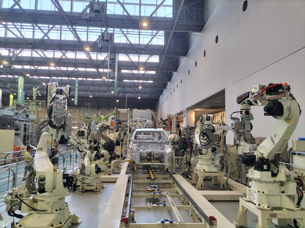 The machines that build Toyota cars.