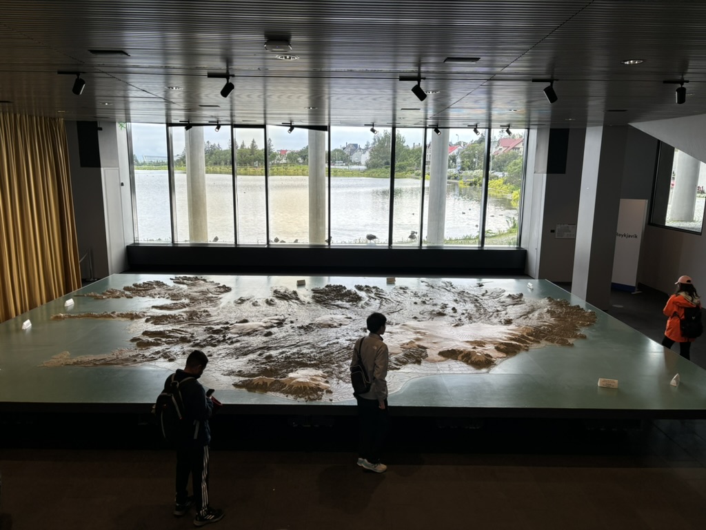 3D map of Iceland inside the City Hall.