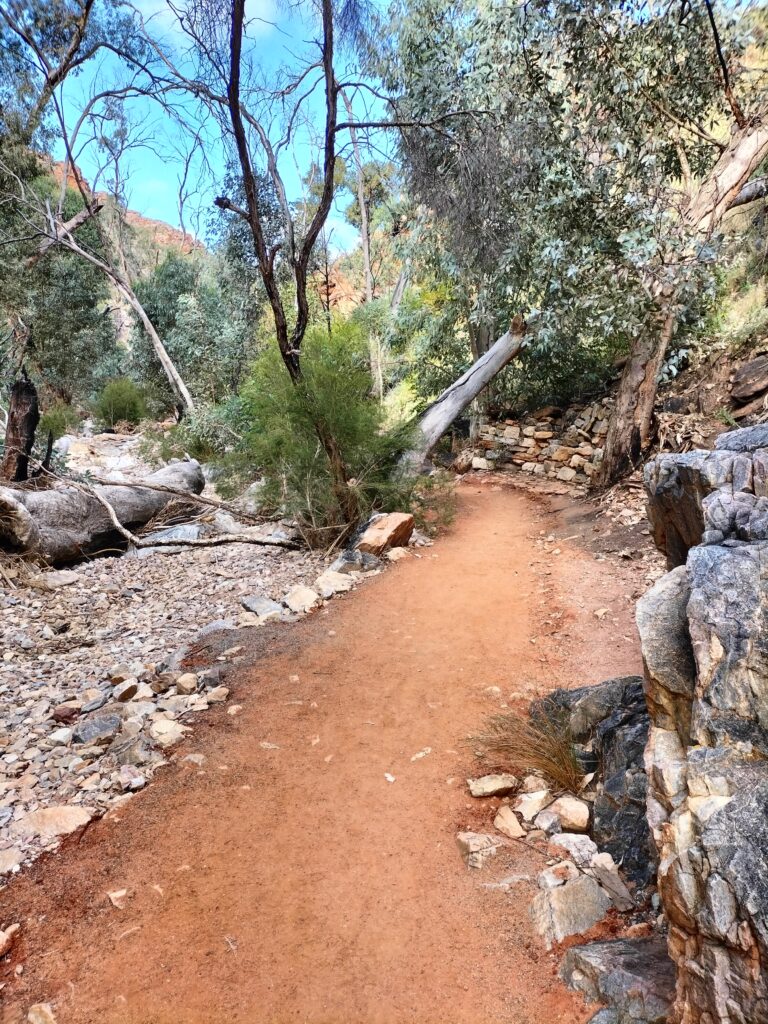 Red path of Standley Chasm.