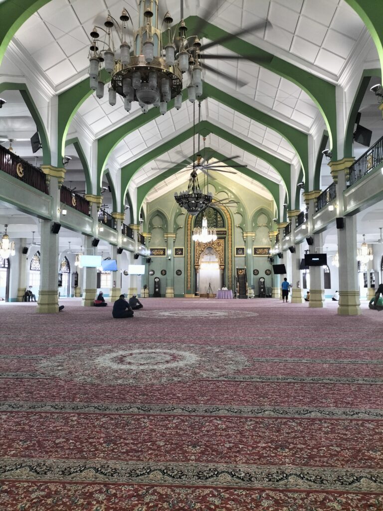 Inside of the Sultan Mosque in Arab Street.