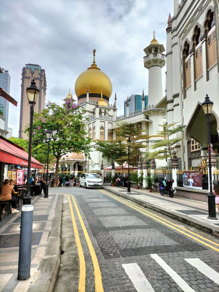 The Sultan Mosque from outside.