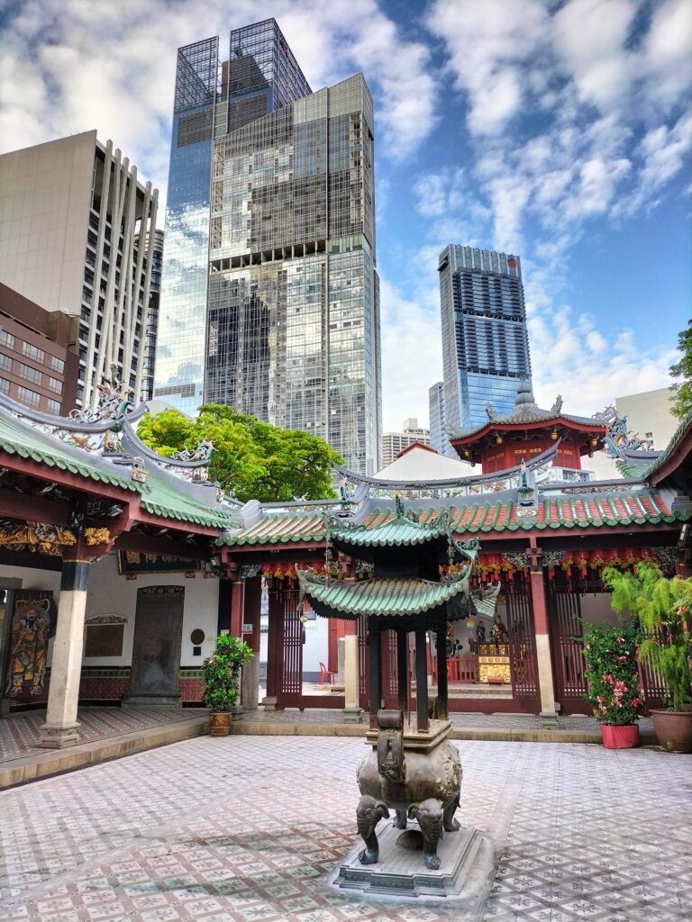 Taoist Temple among the skyscrapers.