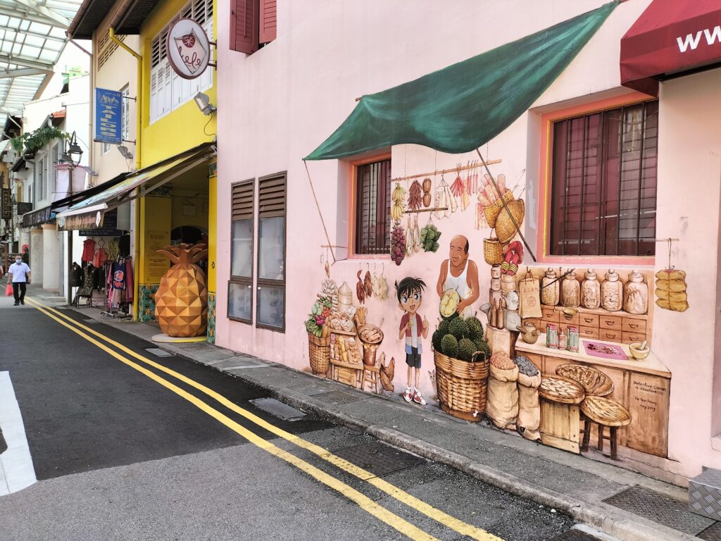 Murals on a wall in China Town.