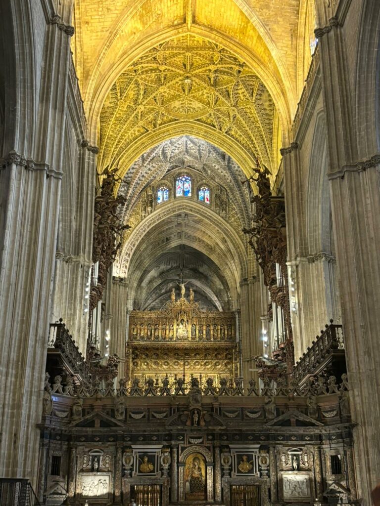 Interior view of the Cathedral of Seville.