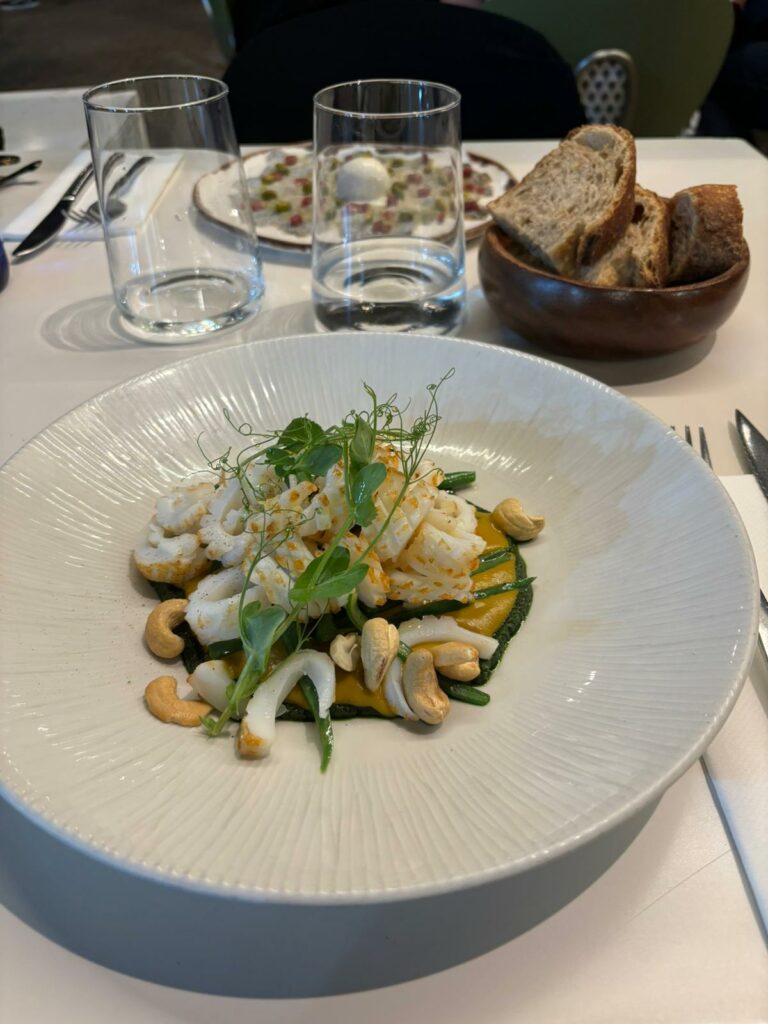 View of a dish ordered at La alameda de Hercules, Seville.