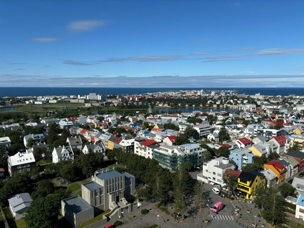 Panoramic view of the city from the bell tower.