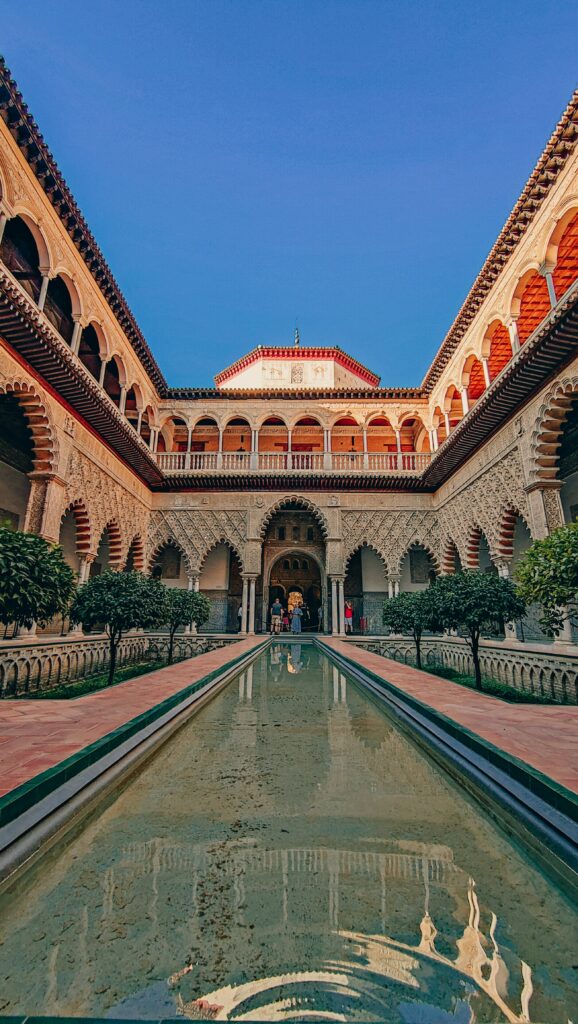 View of the interior of the Real Alcazar of Seville!