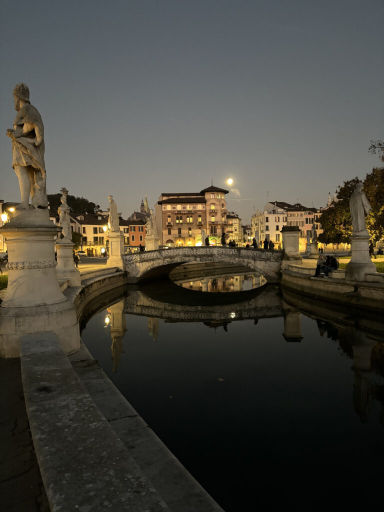 Statues and canal in Prato della Valle.