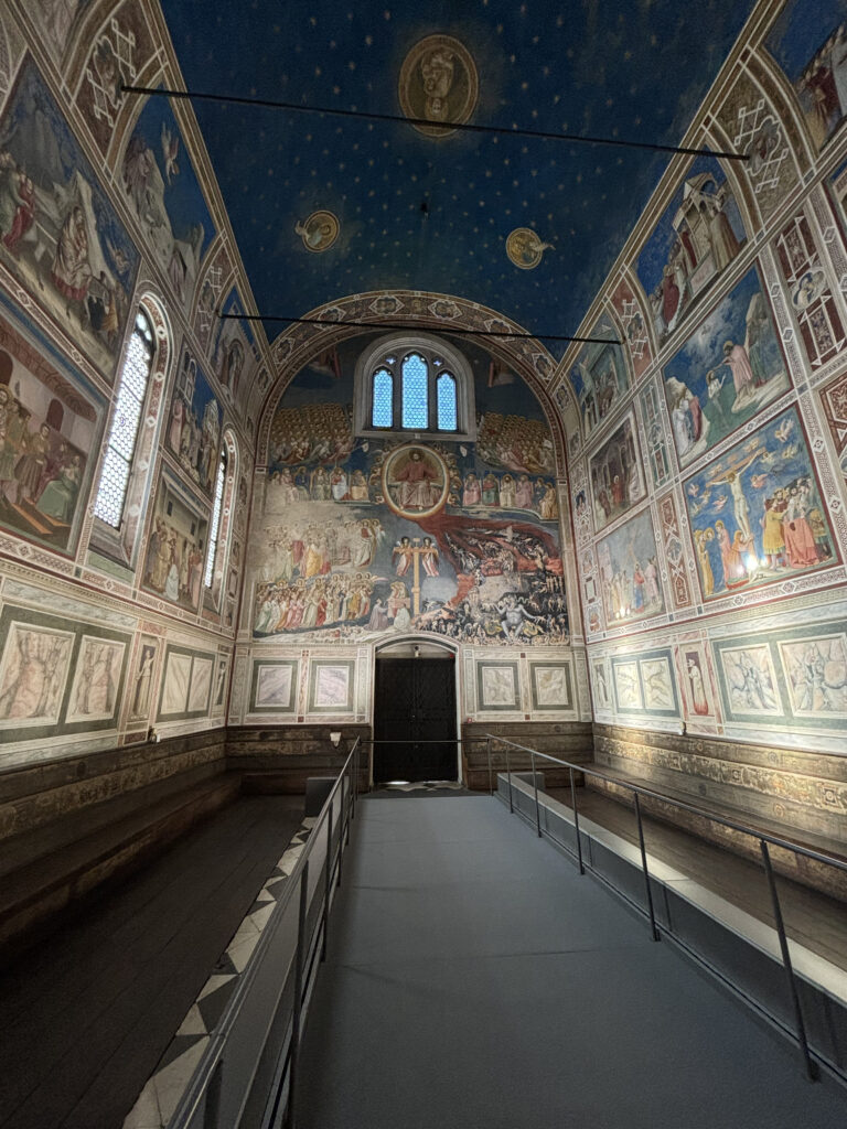 Inside the Cappella degli Scrovegni.