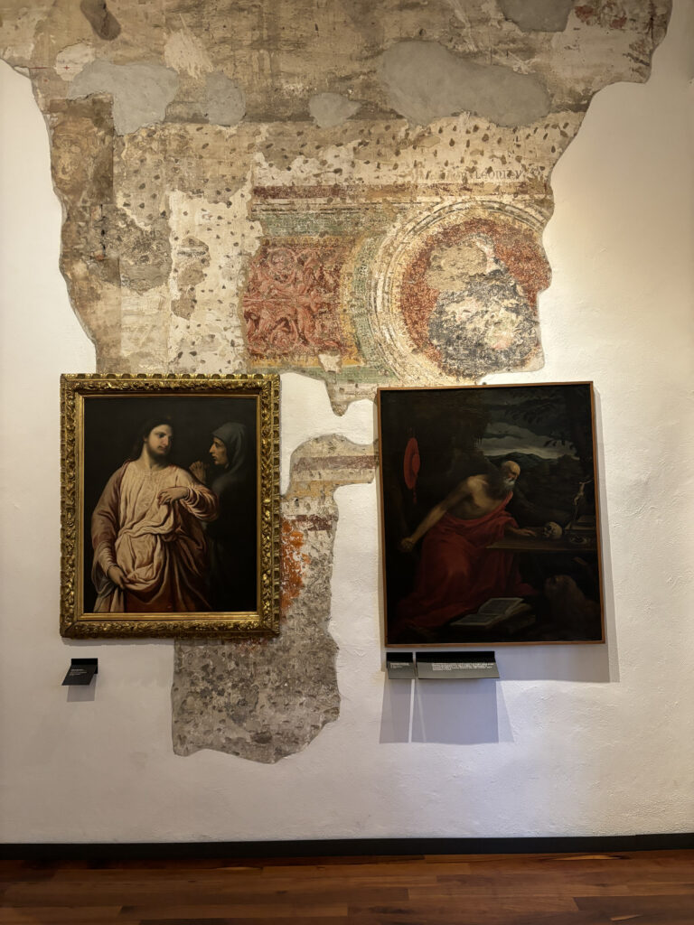 Two paintings inside Musei Civici agli Eremitani