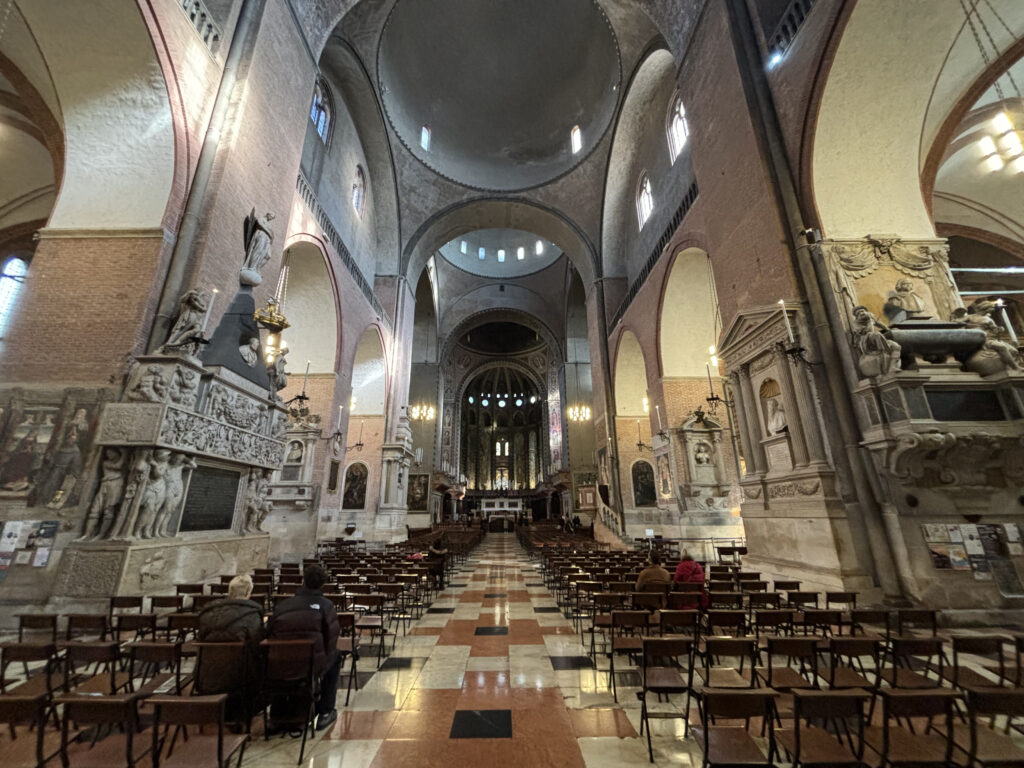 View of the inside of the Basilica of Saint Anthony.