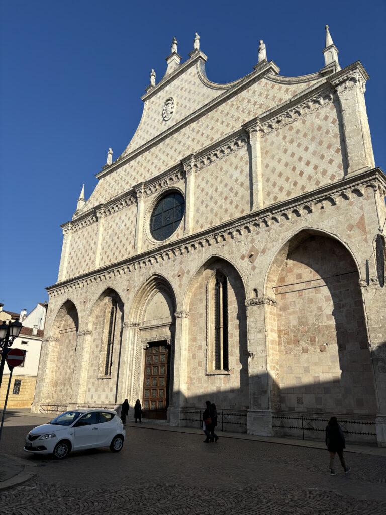 Front of a church in city centre.