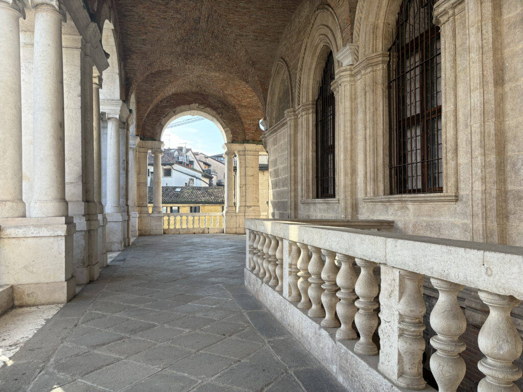 The Loggia del Capitanio by Palladio with stairs on the right.