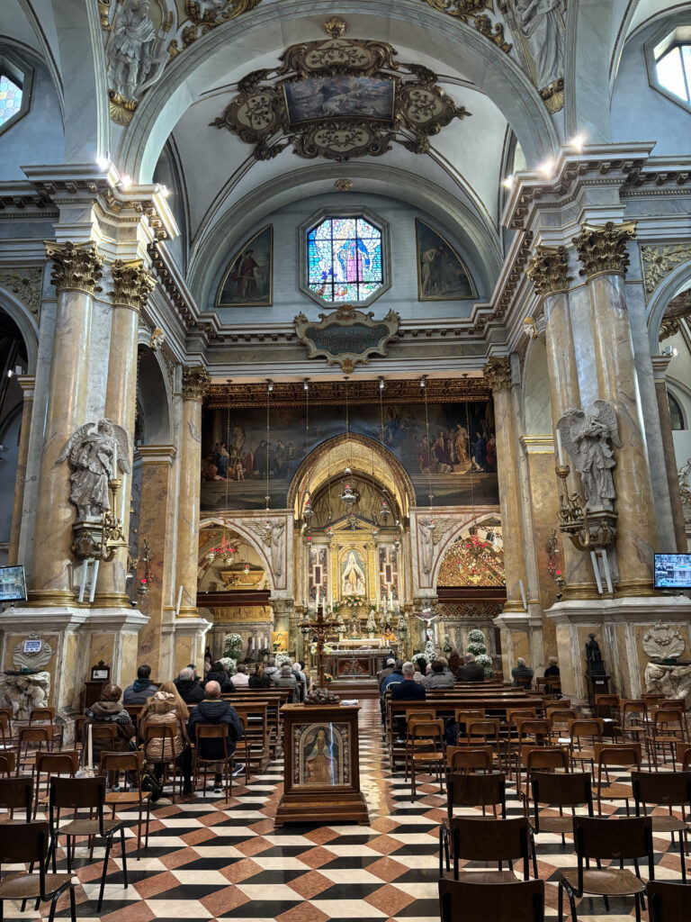 The Santuario di Monte Berico from inside.