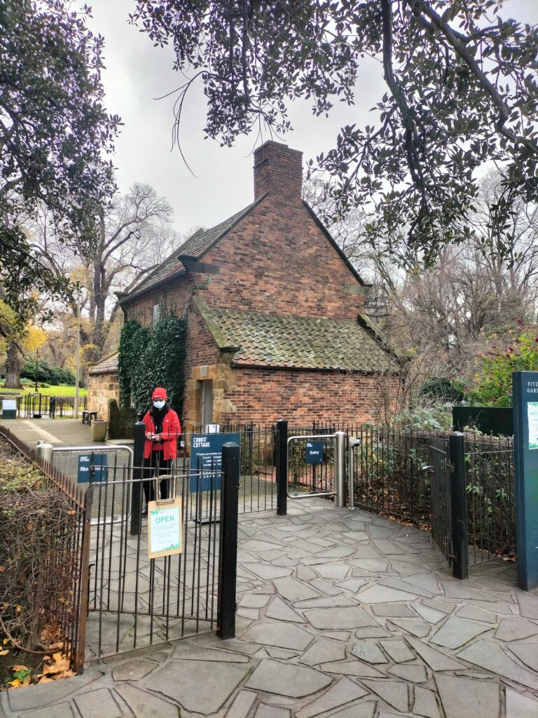 Cook’s Cottage in the Fitzroy Gardens.