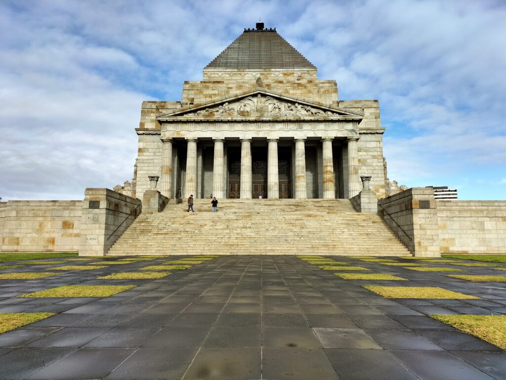 The Shrine of Remembrance in Melbourne.